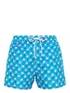 Kiton Swim Shorts Featuring Graphic Print And Drawstring