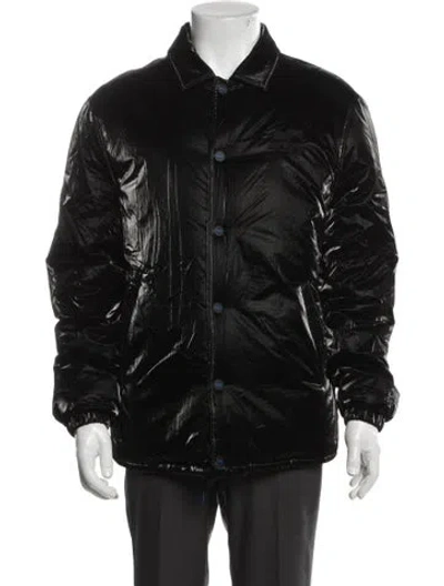 Pre-owned Kiton Puffer Coat In Black