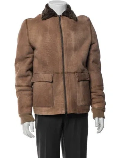 Pre-owned Kiton Puffer Coat In Brown