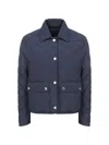 Kiton Quilted Flap-pocket Jacket In Blue