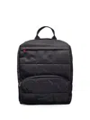 Kiton Quilted Backpack Adjustable Straps Top Handle In Black