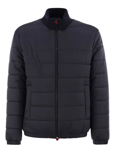KITON QUILTED ZIP-UP BOMBER JACKET