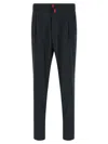 Kiton Red Button Pants In Multi