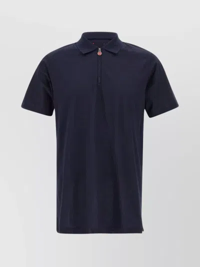 Kiton Cotton Shirt Polo In Blue