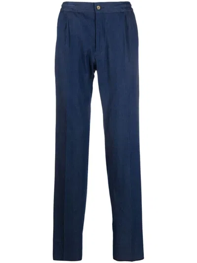Kiton Relaxed-cut Elasticated Jeans In Blue
