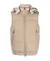 Kiton Padded Gilet Jacket In Nude