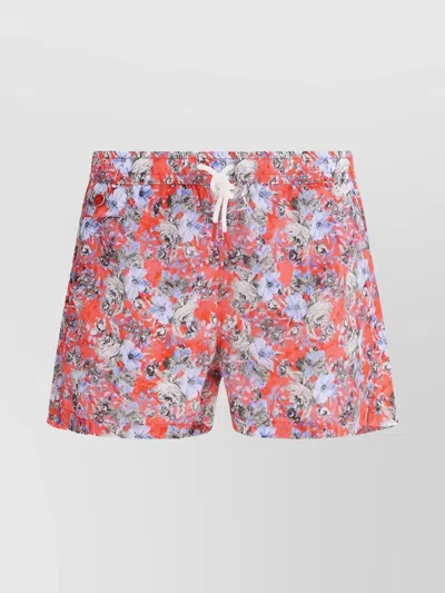 Kiton Repeated Paisley Pattern Swimshorts In Multi