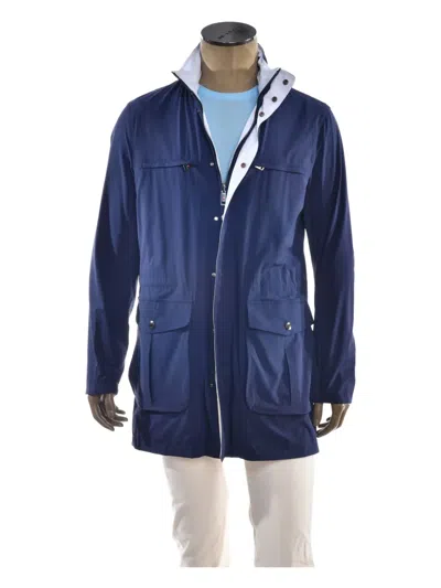 Kiton Kired Khvic Nylon Reversible Jacket In Blue