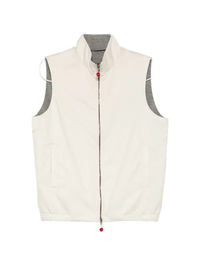 Kiton Reversible Sleeveless Blouson In Neutral