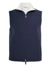 Kiton Kired Ivan Nylon Reversible Vest In Blue