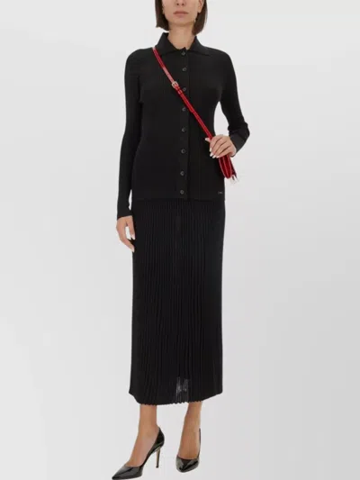 Kiton Ribbed Knit Skirt With Strap
