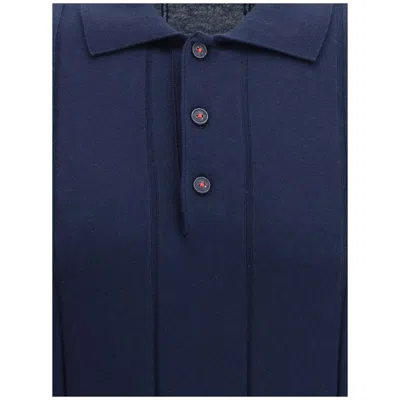 KITON RIBBED POLO SHIRT