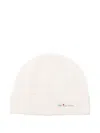 Kiton Ribbed Wool Beanie In Neutral