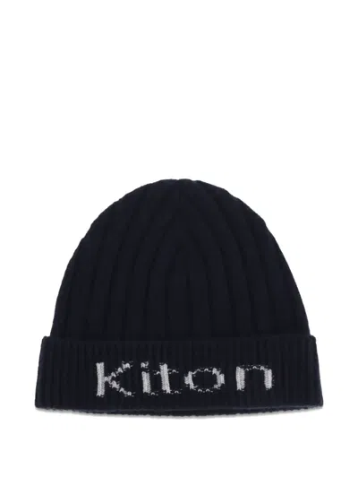 Kiton Ribbed-knit Cashmere Beanie Hat In Black