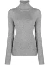 Kiton Roll-neck Cashmere Jumper In Grey