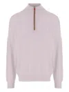 Kiton Roll-neck Sweater In White