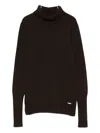 Kiton Roll-neck Wool Sweater In Gray
