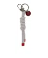 Kiton Men Leather Key Ring In Gray