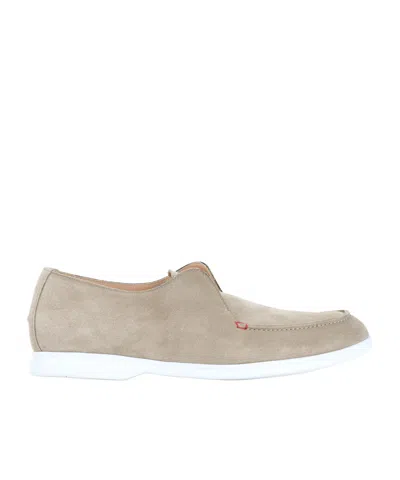 KITON KITON ALMOND TOE SLIP-ON LOAFERS
