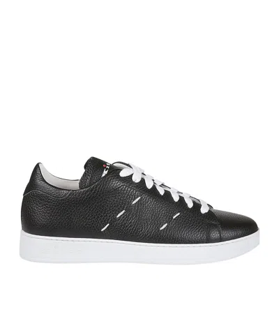 Kiton Round Head Lace Up Low Upper Board Shoes In Black
