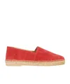 Kiton Round Toe Slip-on Espadrilles In Red