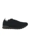Kiton Fitb Mesh Sneakers Rubber Sole Pull Tab In Black