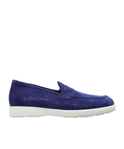 Kiton Round-toe Loafers In Blue