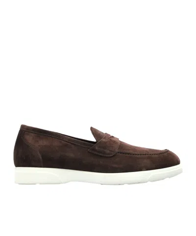 Kiton Round-toe Loafers In Brown