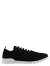 Kiton Mesh Upper Sneakers Rubber Sole In Black