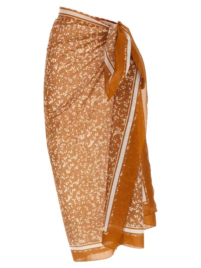 Kiton Sarong Skirt In Brown