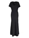 Kiton Satin Maxi Dress In Black