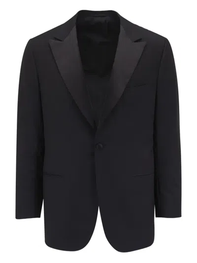 Kiton Satin-trim Blazer
