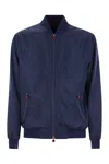 Kiton Polyester Jacket In Blue