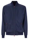 Kiton Polyester Jacket In Night Blue