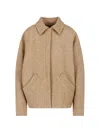 Kiton Textured Wool-blend Jacket In Brown