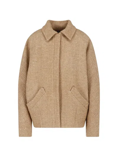 KITON SEQUIN-EMBELLISHED BOUCLÉ JACKET