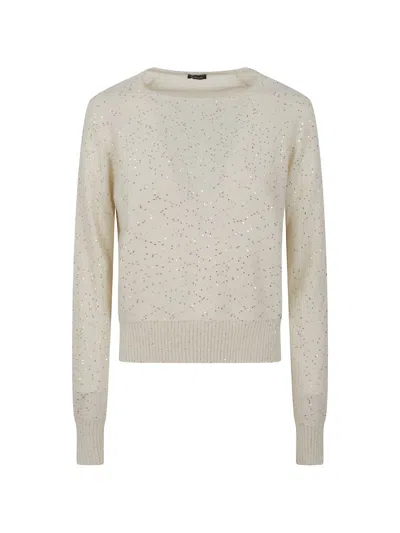 Kiton Sequin-embellished Cashmere Sweater In Neutral