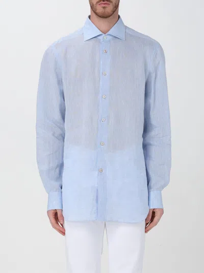 Kiton Shirt  Men Color Blue