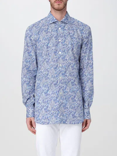 Kiton Shirt  Men Color Blue