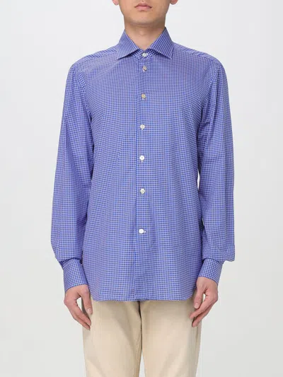Kiton Shirt  Men Color Blue