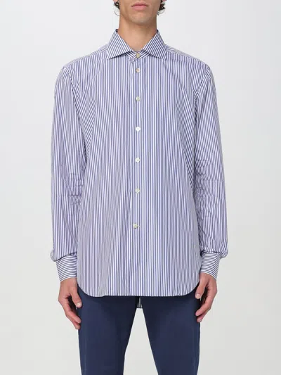 Kiton Shirt  Men Color Blue