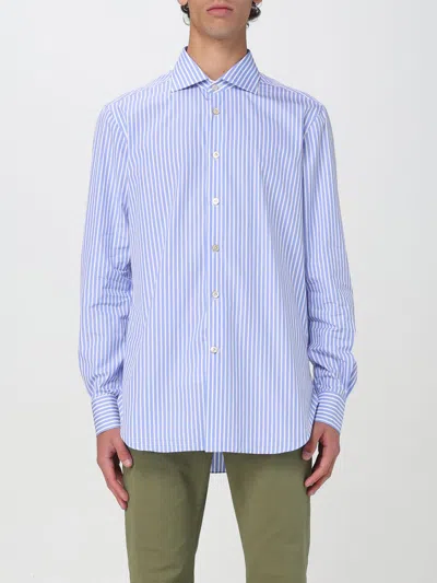 Kiton Shirt  Men Color Blue