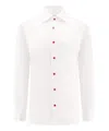 Kiton Point Collar Shirt In White