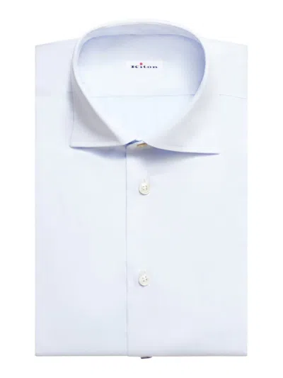 Kiton Buttoned-cuffs Cotton Shirt In White