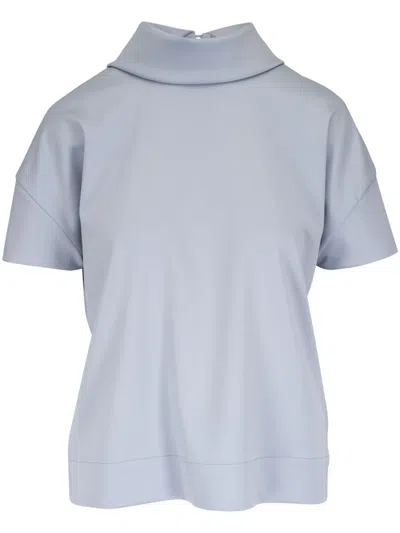 Kiton Short-sleeve Blouse In Blau