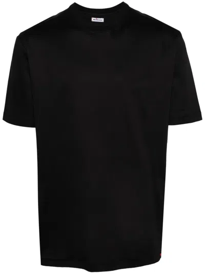 Kiton Short-sleeve Cotton T-shirt In Black