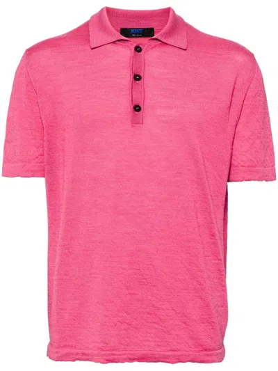 Kiton Short-sleeve Polo Shirt In Rosa