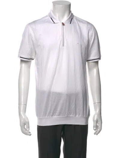 Pre-owned Kiton Short Sleeve Shirt In White