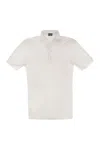 Kiton Short-sleeved Cotton Polo Shirt In White