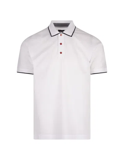 Kiton Short-sleeved Polo Shirt In White
